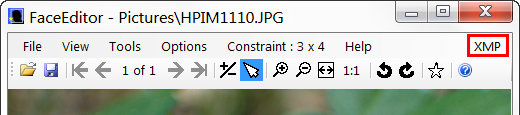 FaceEditor XMP Menu Item
